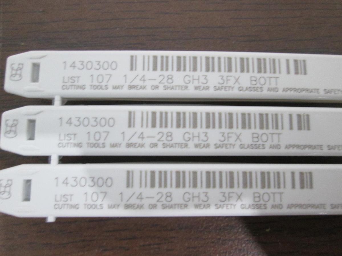 OSG, 1430300, List 107 1/4-28 GH3 3FX BOTT, New, Lot of 3