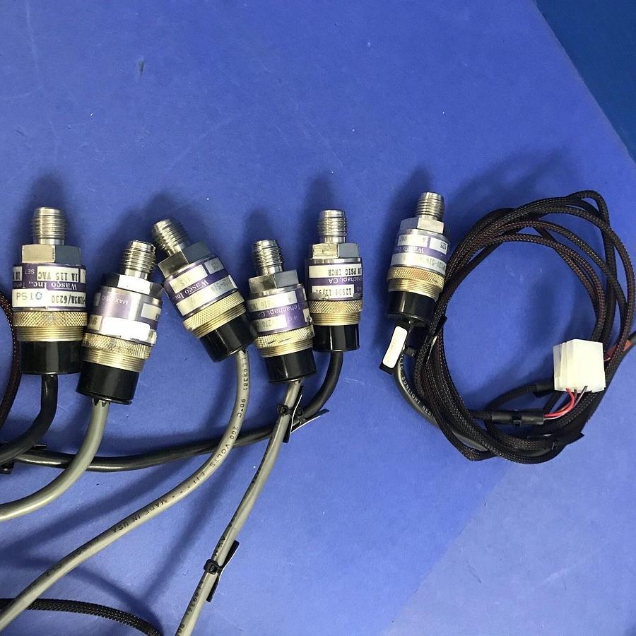 Used Wasco SP120 Pressure Switch Assy w/ Cable - 10 psig Increasing, Lot of 6