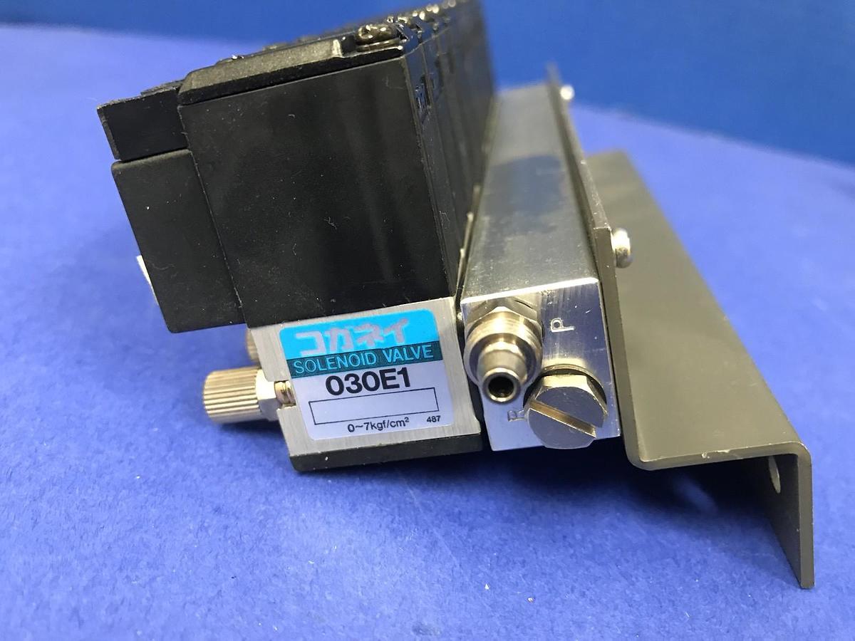 Used Koganei 030E1 Solenoid Valve Manifold Assembly - 10 Valves, Used