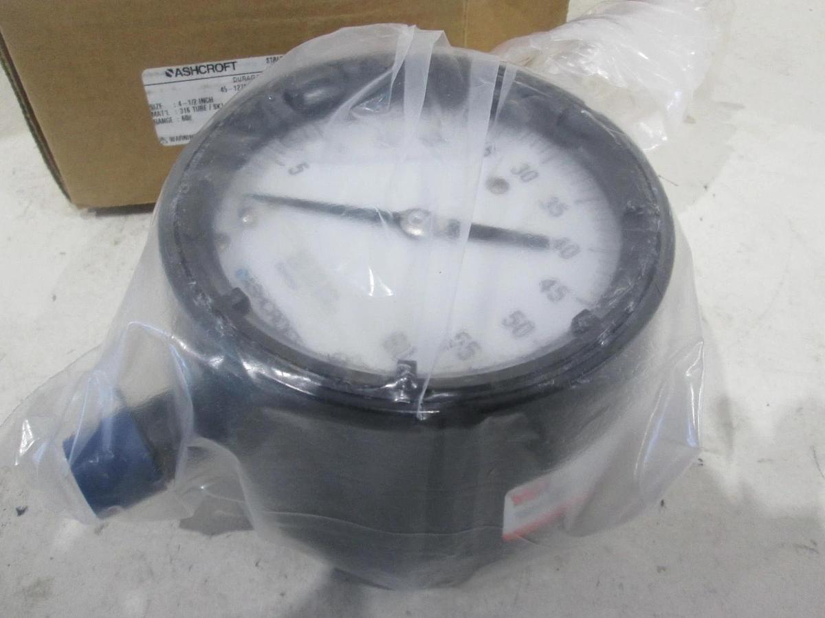 Ashcroft, Duragauge, 4-1/2", 45-1279-SSL-04L-60, Silicone Fill, New