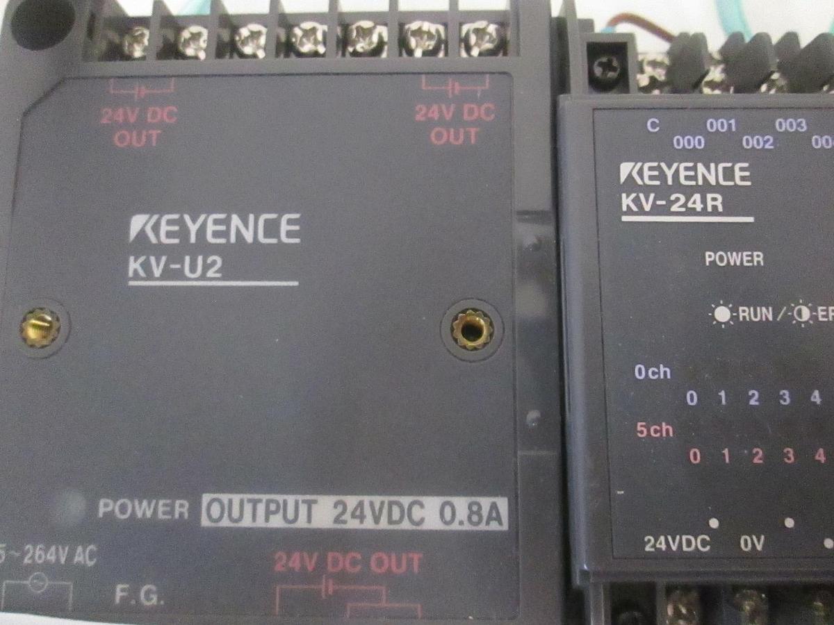 Used Keyence Assy w/ KV-U2 Power Supply, KV-24R Controller, NAR1000-M5, Used