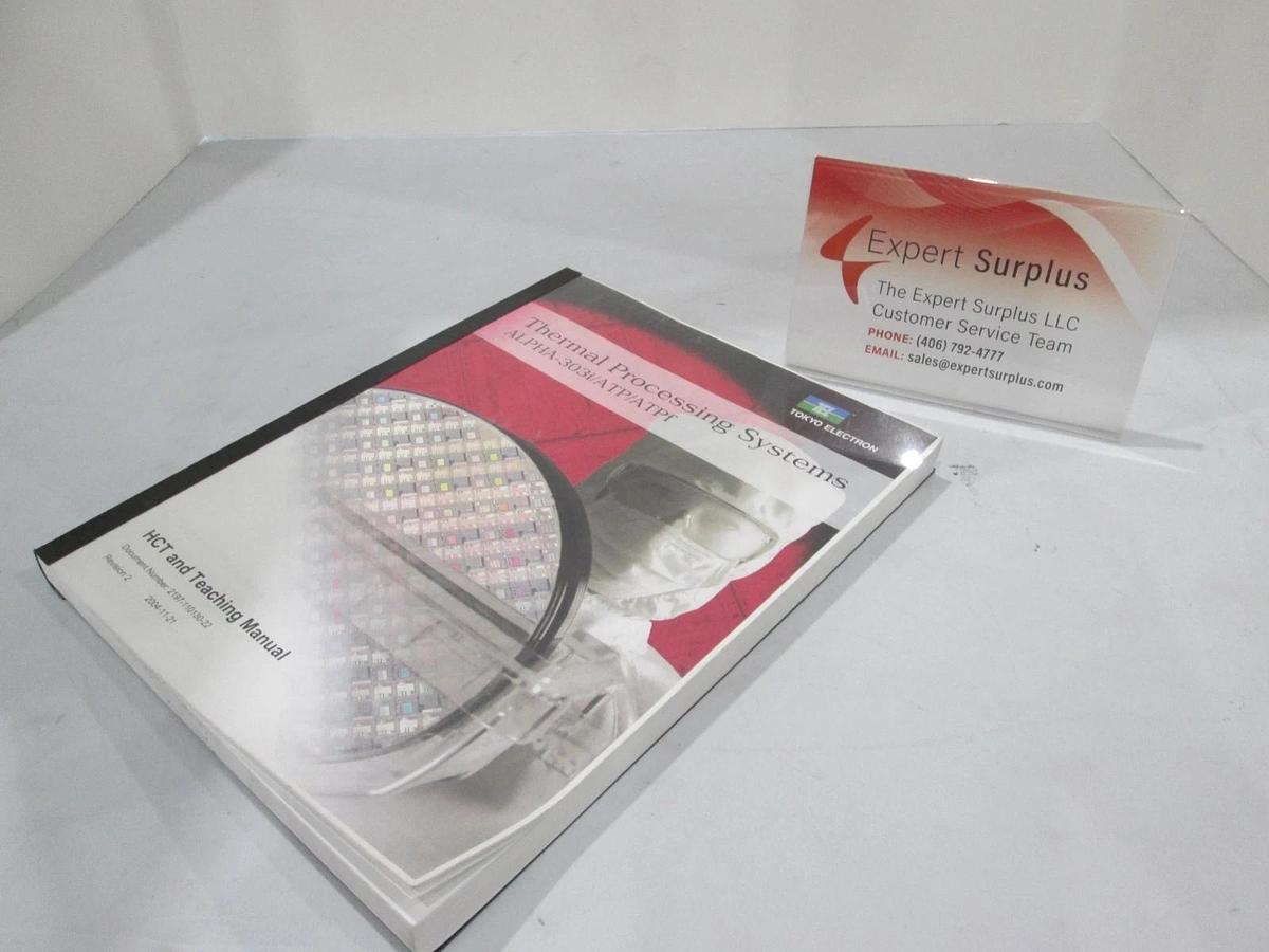 Used TEL Tokyo, Alpha-303i/ATP/ATPf, HCT and Teaching Manual, 2197-110130-22, Used