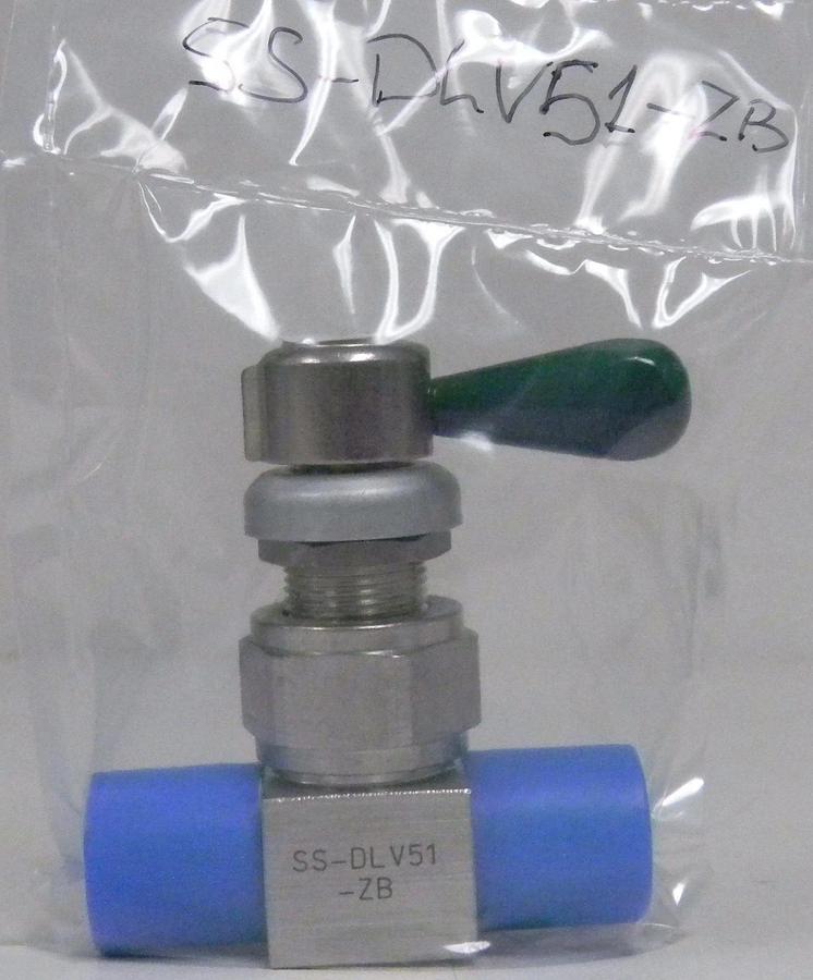 Used Nupro SS-DLV51-ZB Lever Handle Valve, 1/4" FVCR/FVCR, Used