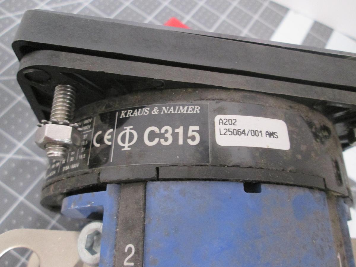 Used Kraus & Naimer, C315, Rotary Cam Switch 315A 690V Industrial Motor Control
