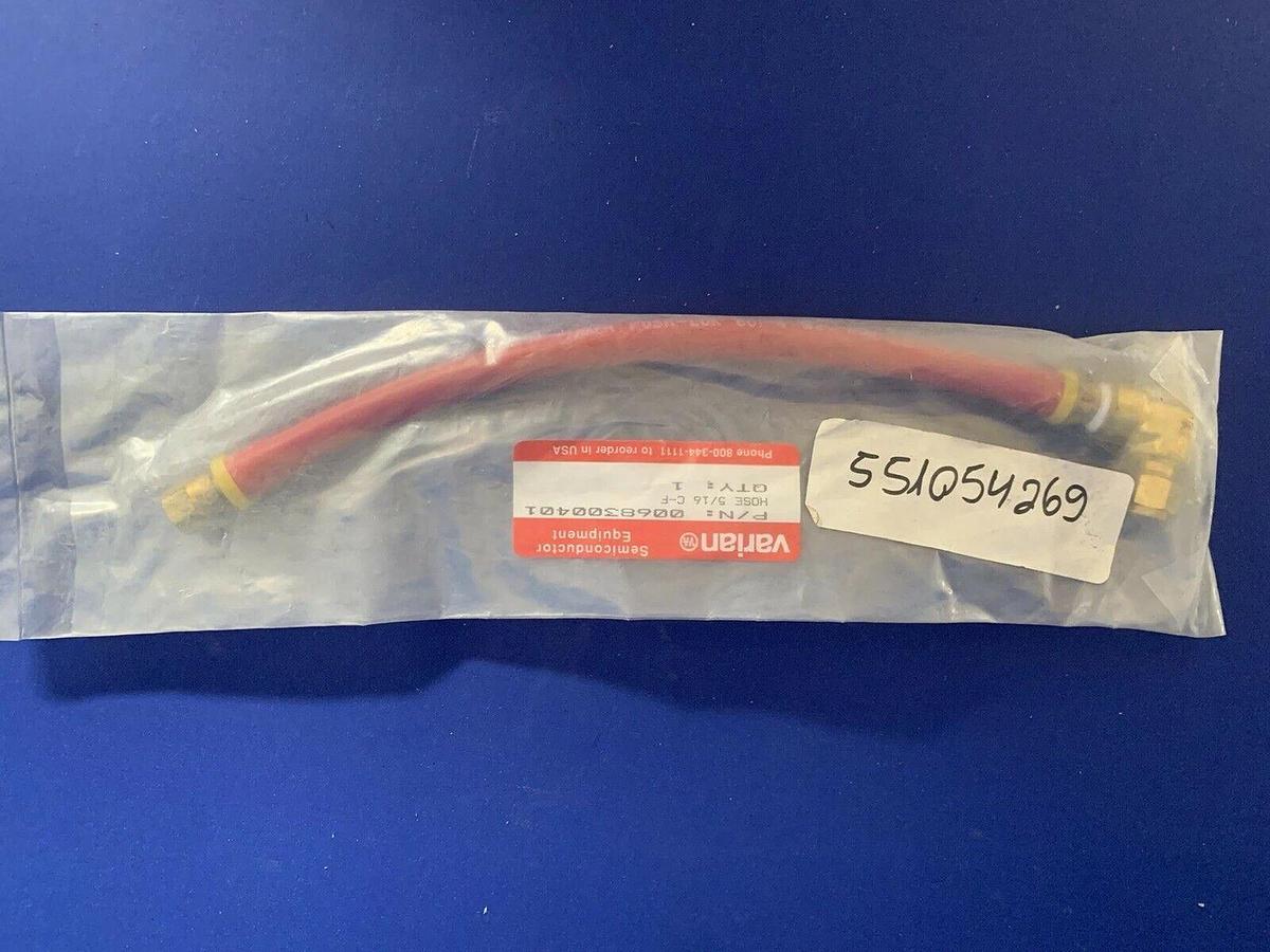 Varian Parker Push-Lok Red Hose 0068300401, 5/16 C-F, Brass Fittings, New