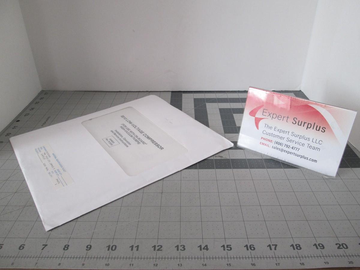 Used CTI-Cryogenics, Series 8510, Installation, Operation, Service Instructions, Used