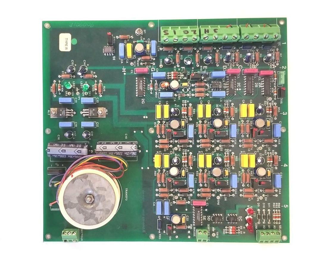Used Semy Engineering MYP821000A Type R, 3 zone tc amplifier pcb