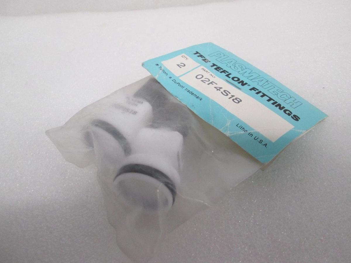 Plasmatech, 18 ball socket, 1/4 fitting 02F4S18, TFE Teflon Fitting, New, Lot 2