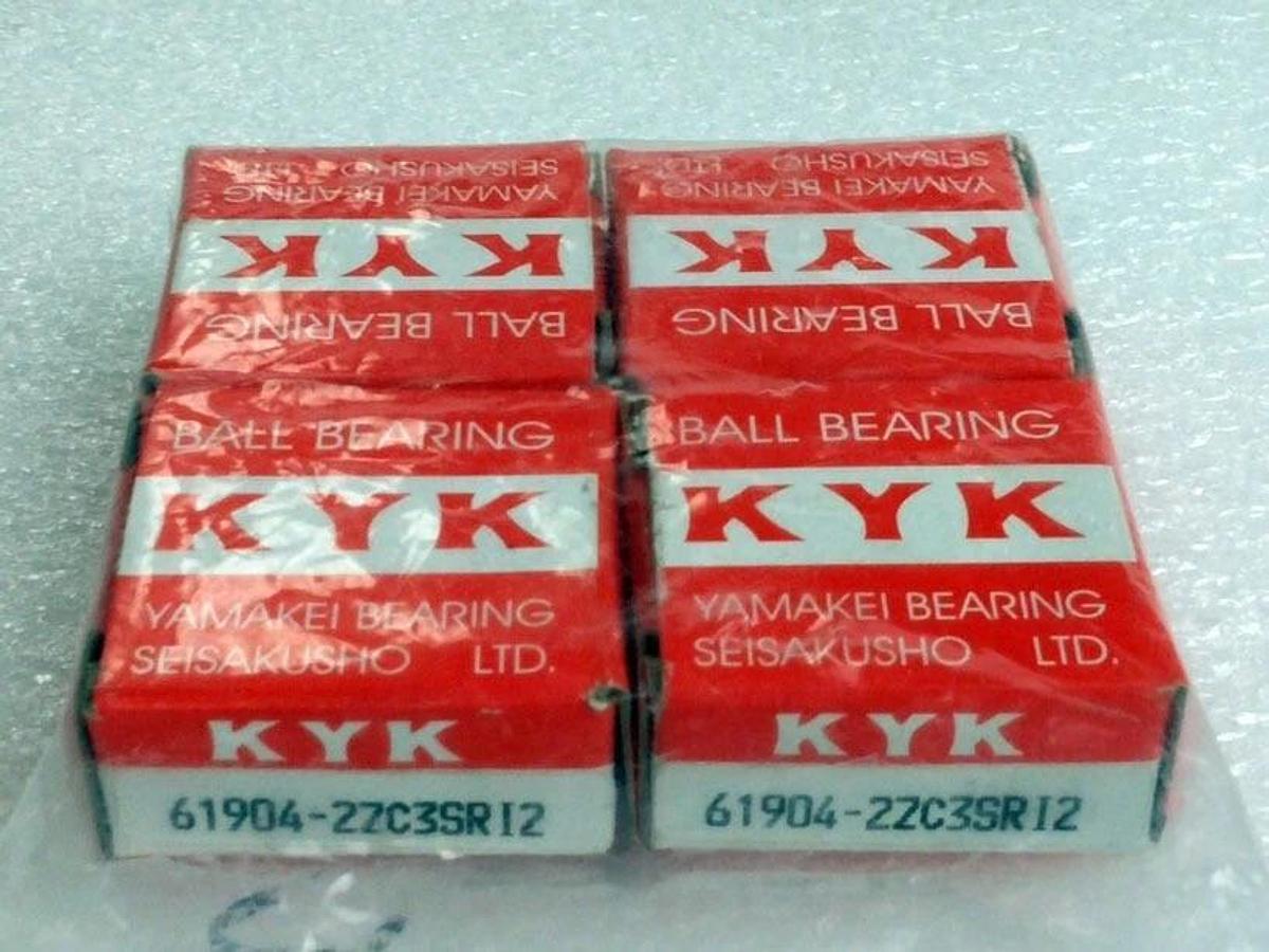 Yamakei KYK 61904-2ZC3SR12 Ball Bearing, Lot of 4, New