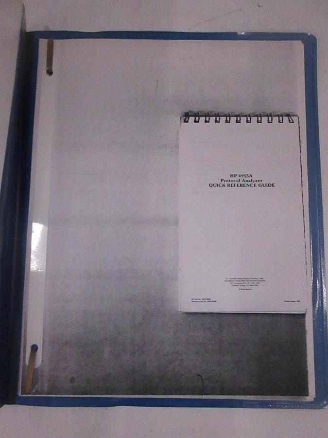 Used HP 4955A Protocol Analyzer Quick Reference Guide, Used
