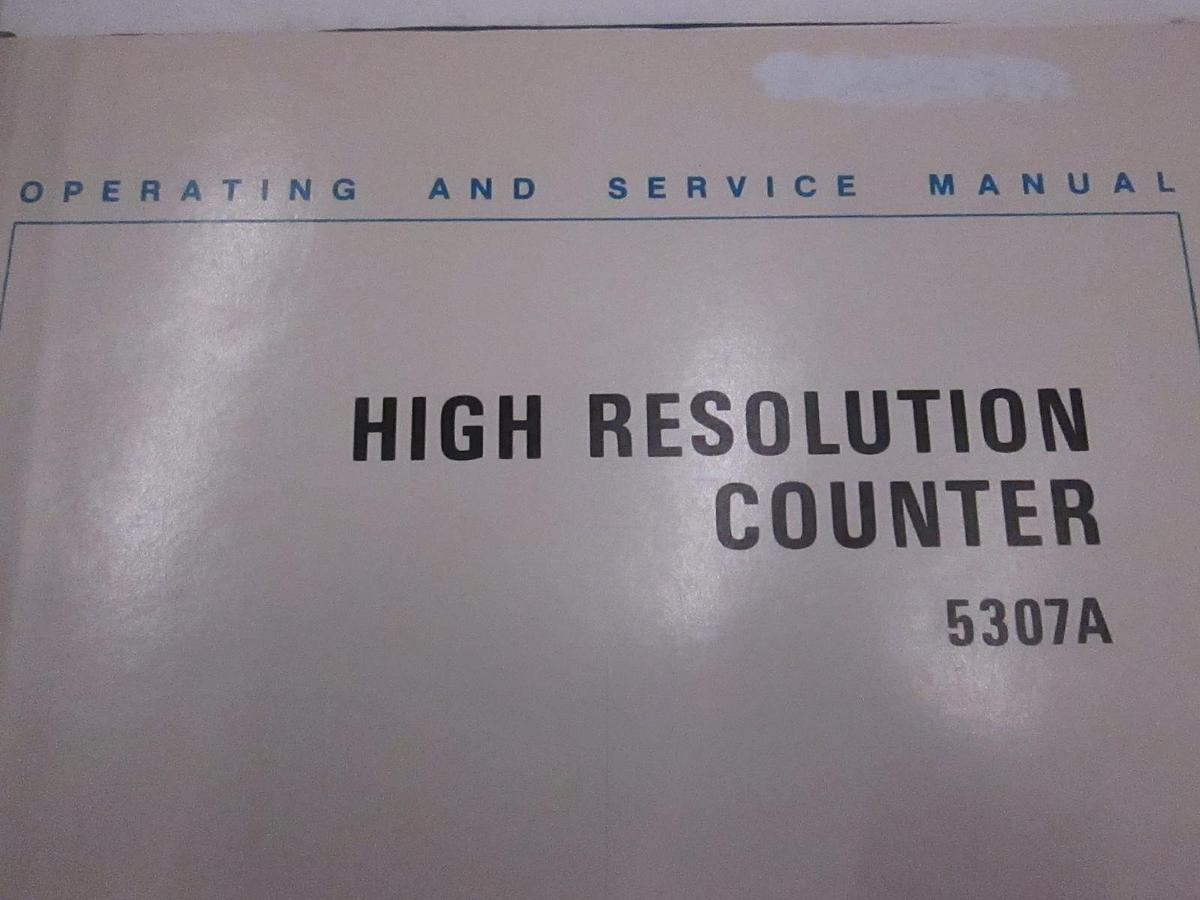 Used HP High Resolution Counter 5307A Operating and Service Manual, Used