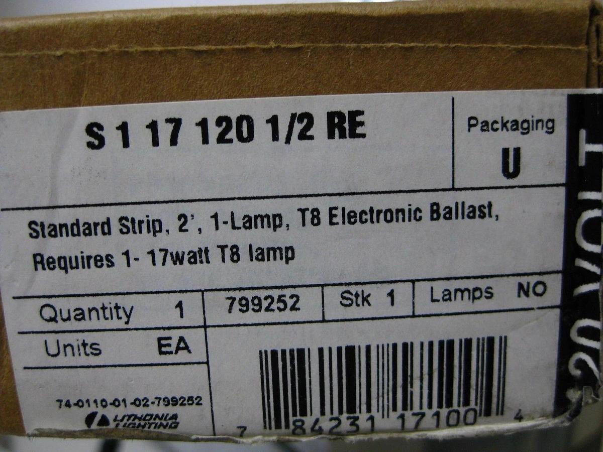 Used Lithonia Lighting 24" Striplight S 1 17 120 1/2 RE