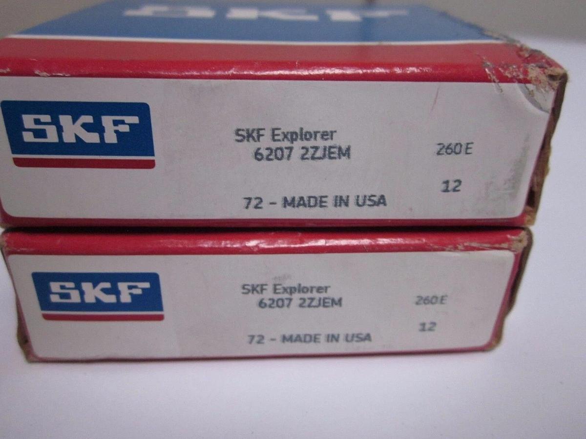 SKF Shielded- Deep Groove Radial Ball Bearing 6207 2ZJEM - LOT of 2