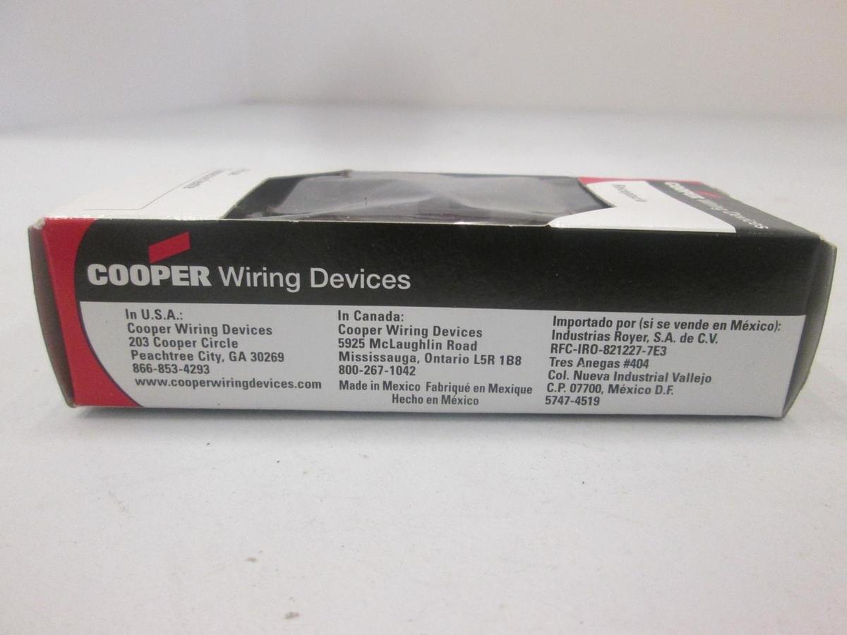 Cooper, 1877B-Box, Single Receptacle, 20A, 125V, New