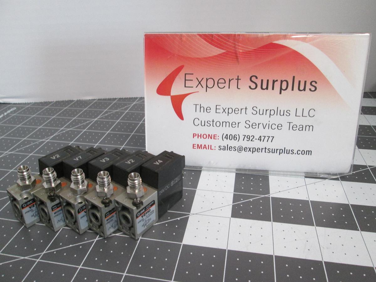Used Lot of 5, SMC, VZ110, 3-PORT Pneumatic Solenoid Valves Used Industrial