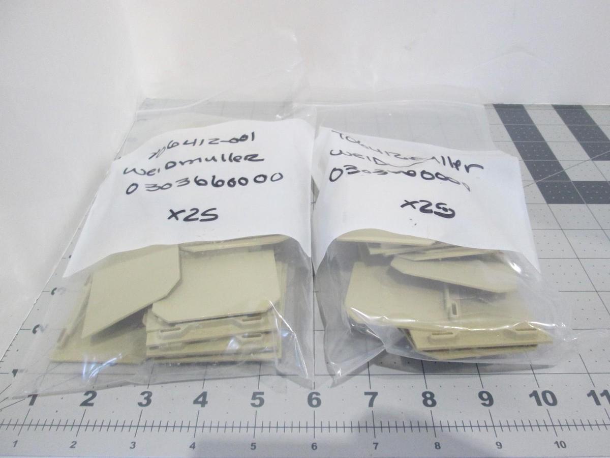 Used Weidmuller, 0303660000, Terminal Block End Plate, New, Lot of 50