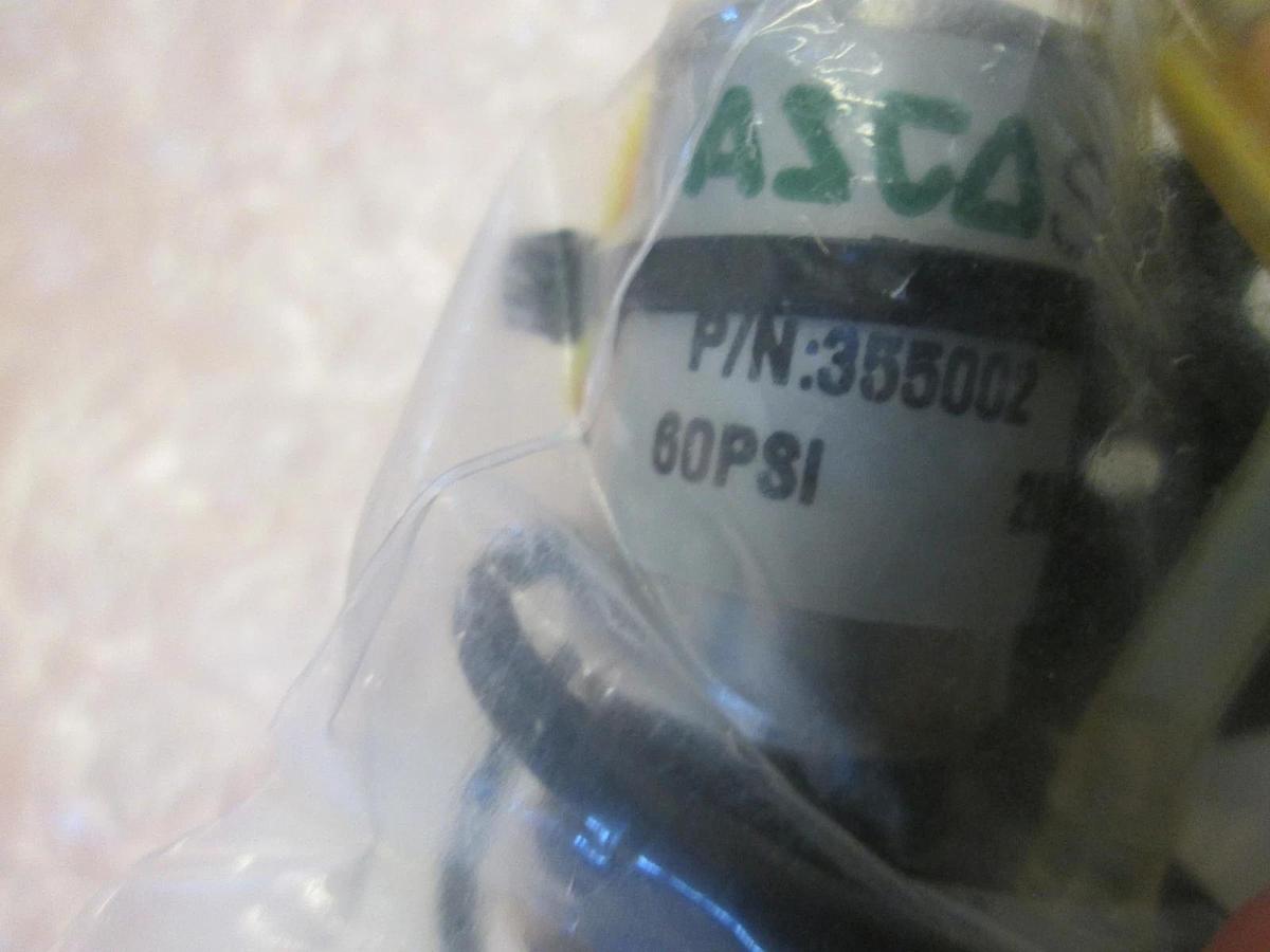 Asco, 355002, Solenoid Valve, 24 VDC, 60 PSI, New