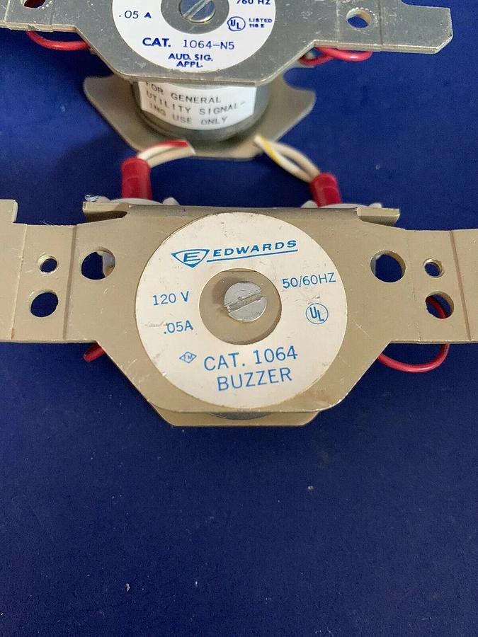Used Edwards 1064-N5 or 1064-N Buzzer 120V 50/60Hz, Lot of 2 Used
