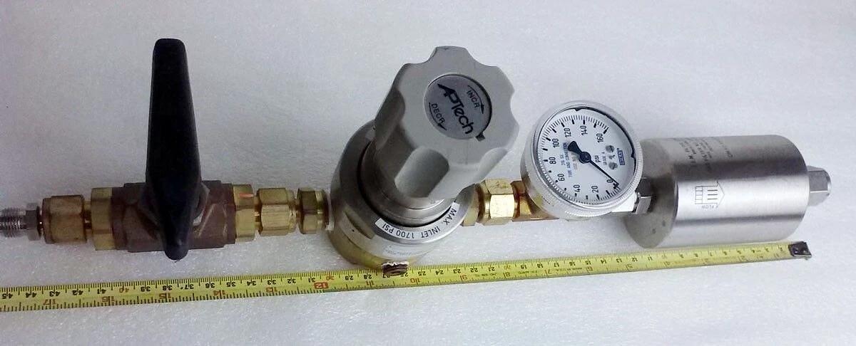 Refurbished APTech Regulator,Parker Valve,Wika Gauge,T.E.M. Gas Filter, Gas Stick Assy, cda