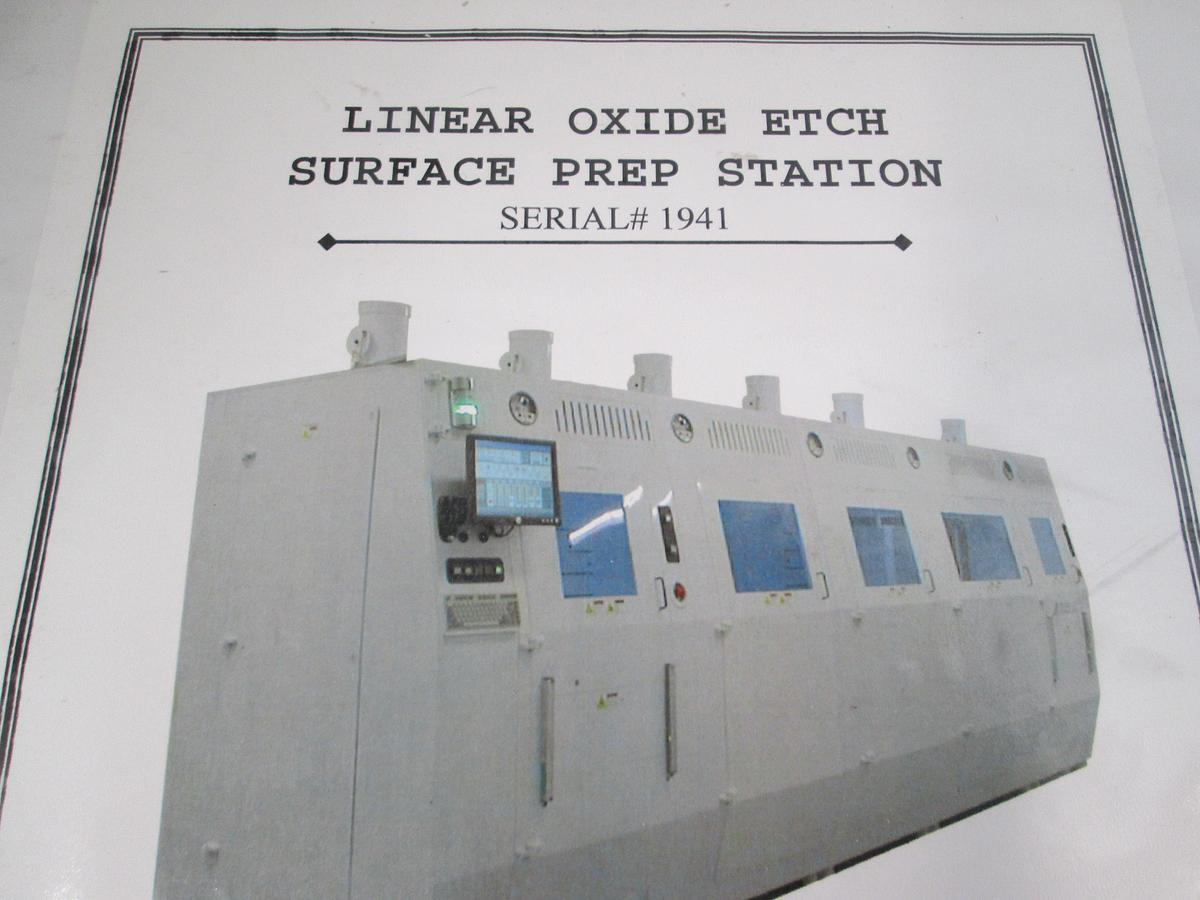Used Bold Technologies, 1941, Linear Oxide Etch Surface Prep Station, User Manual, Used
