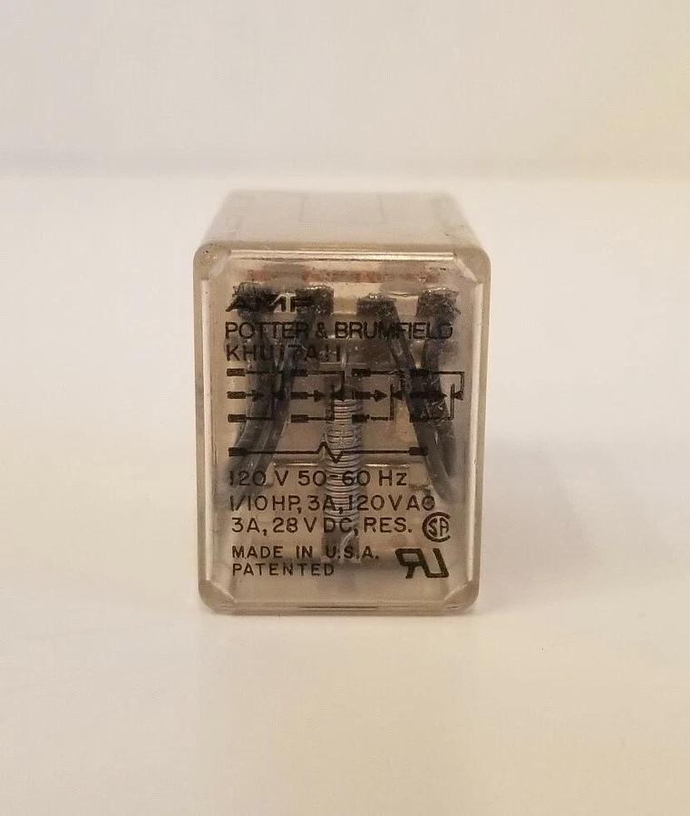 Used POTTER & BRUMFIELD KHU-17A11-24  Relay, 3A, 28 VDC