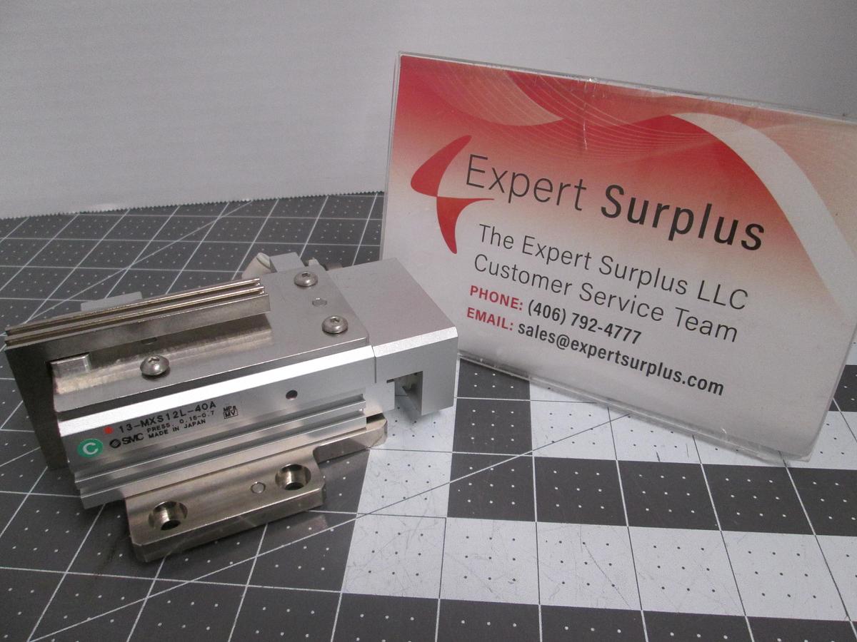 Used SMC 13-MXS12L-40A Precision Air Slide Table 12mm Bore 40mm Stroke Cylinder