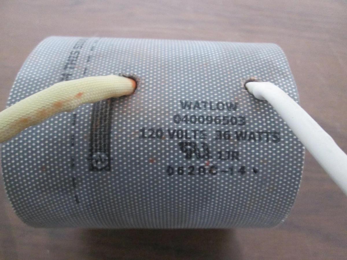 Used Watlow, 040096503, 120VAC, 36W, Rubber Silicone Heater, Used