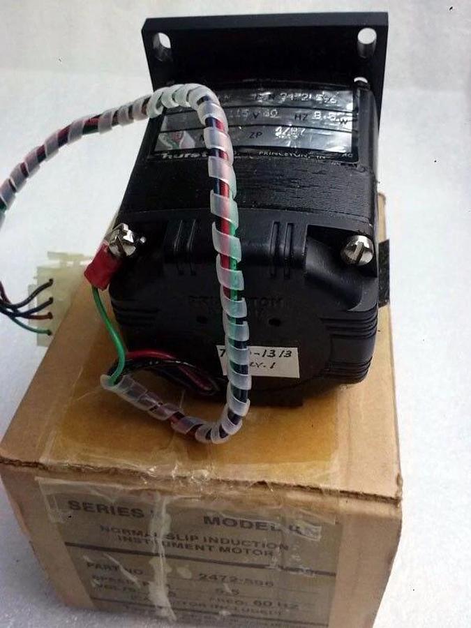 Used Hurst KN 2472-596 Normal Slip Geared Induction Motor 5.5RPM 115V 8.5W, NIB