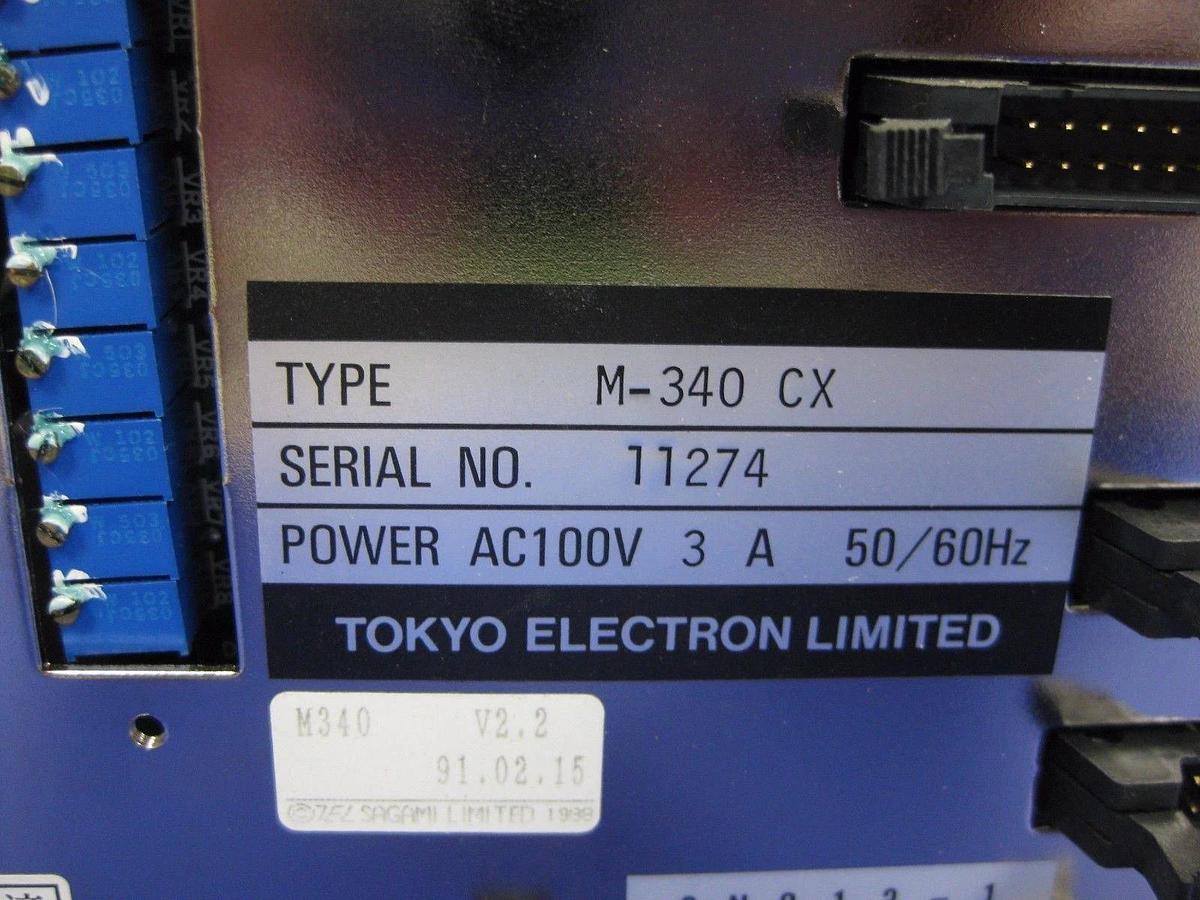 Used TEL Tokyo Electron Limited, Model M-340 CX, Gas System Ctrl Unit, Used