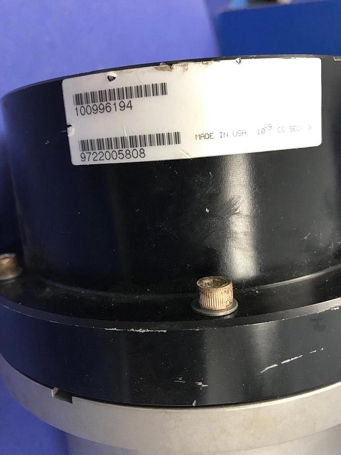 Used MKS HPS 100996194 2-Stage In-Line Vacuum Valve, 3" ISO80 & 102/75 Ball Socket