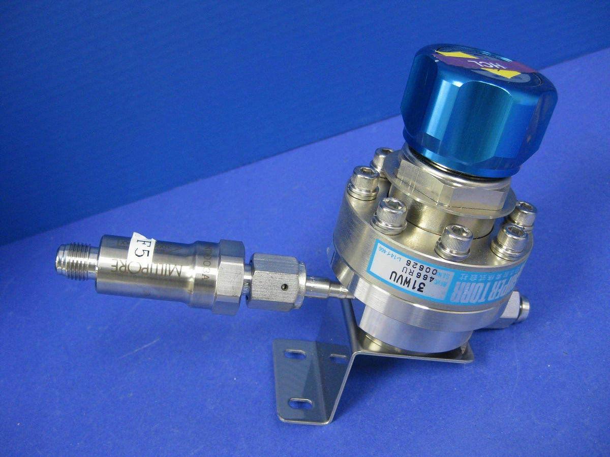 Used Tanaka 31WVU / 466RU Super Torr Regulator w/ Millipore WGFG01HRU, Used