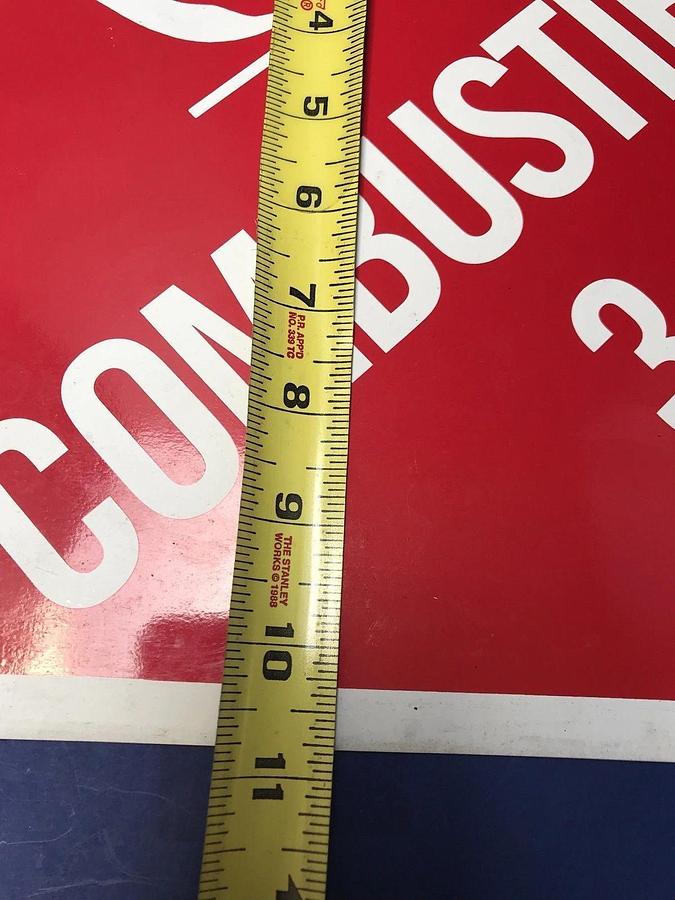 Used Combustible Gas 3 Magnetic Sign / Decal 10.75" x 10.75", Lot of 3