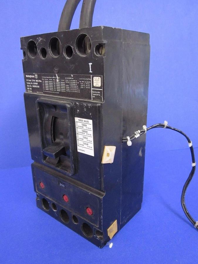 Used Westinghouse LB3400F Circuit Breaker, 600V 400A, 3 Pole