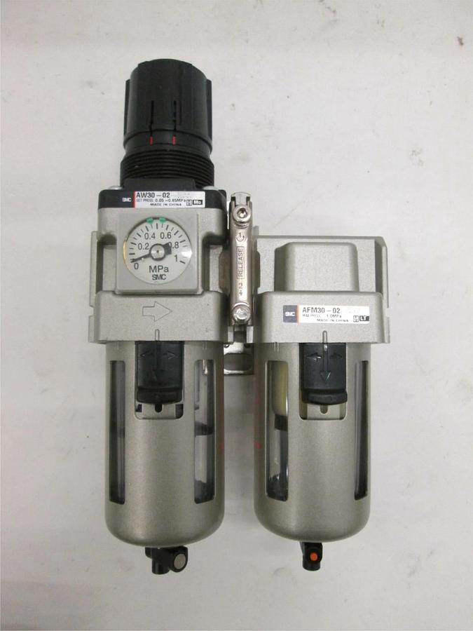 Used SMC, AW30-02, AFM30-02, Filter Regulator Assy, Used