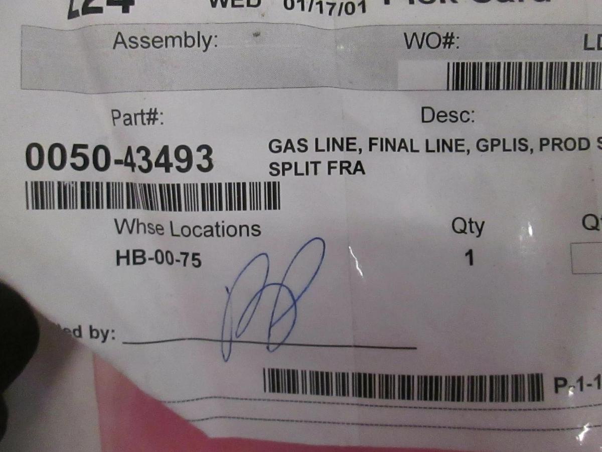 Used AMAT, Gas Line, Final Line, GPLIS, Prod Split Fra, 0050-43493, Used