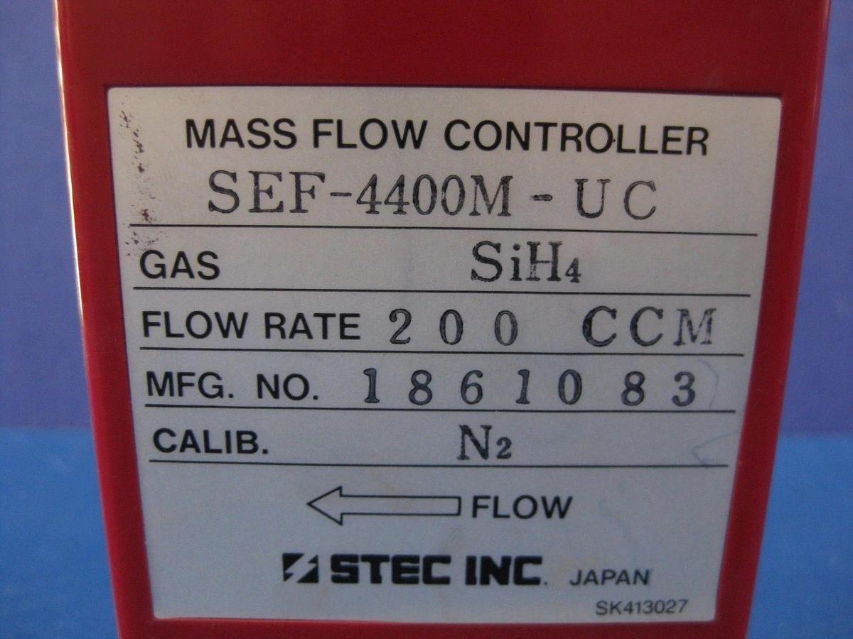 Used Stec SEF-4400 Mass Flow Controller, 1/4" VCR, SiH4, 200 SCCM, Used