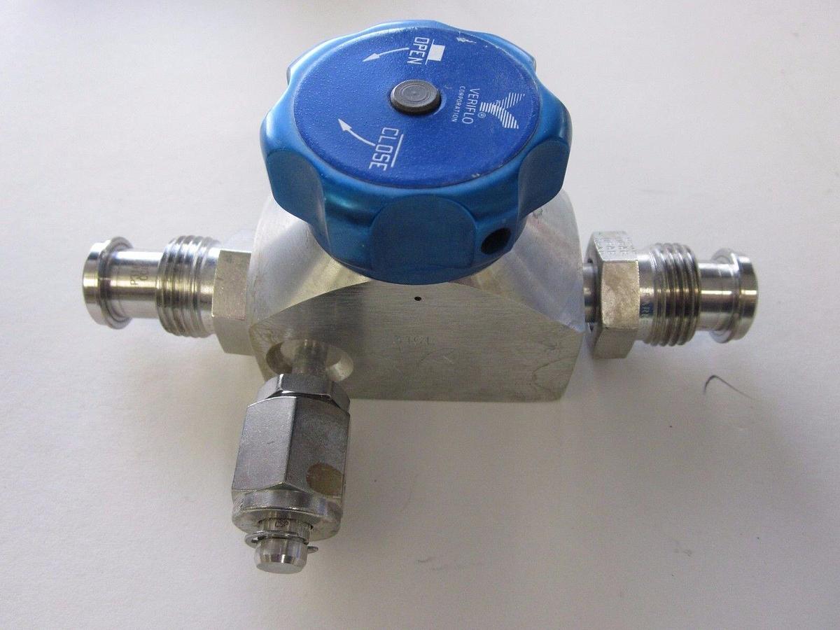 Used Veriflo 935FS8MMP1FSM High Flow Valve, High Purity, 1/2"MVCR with Purge Port