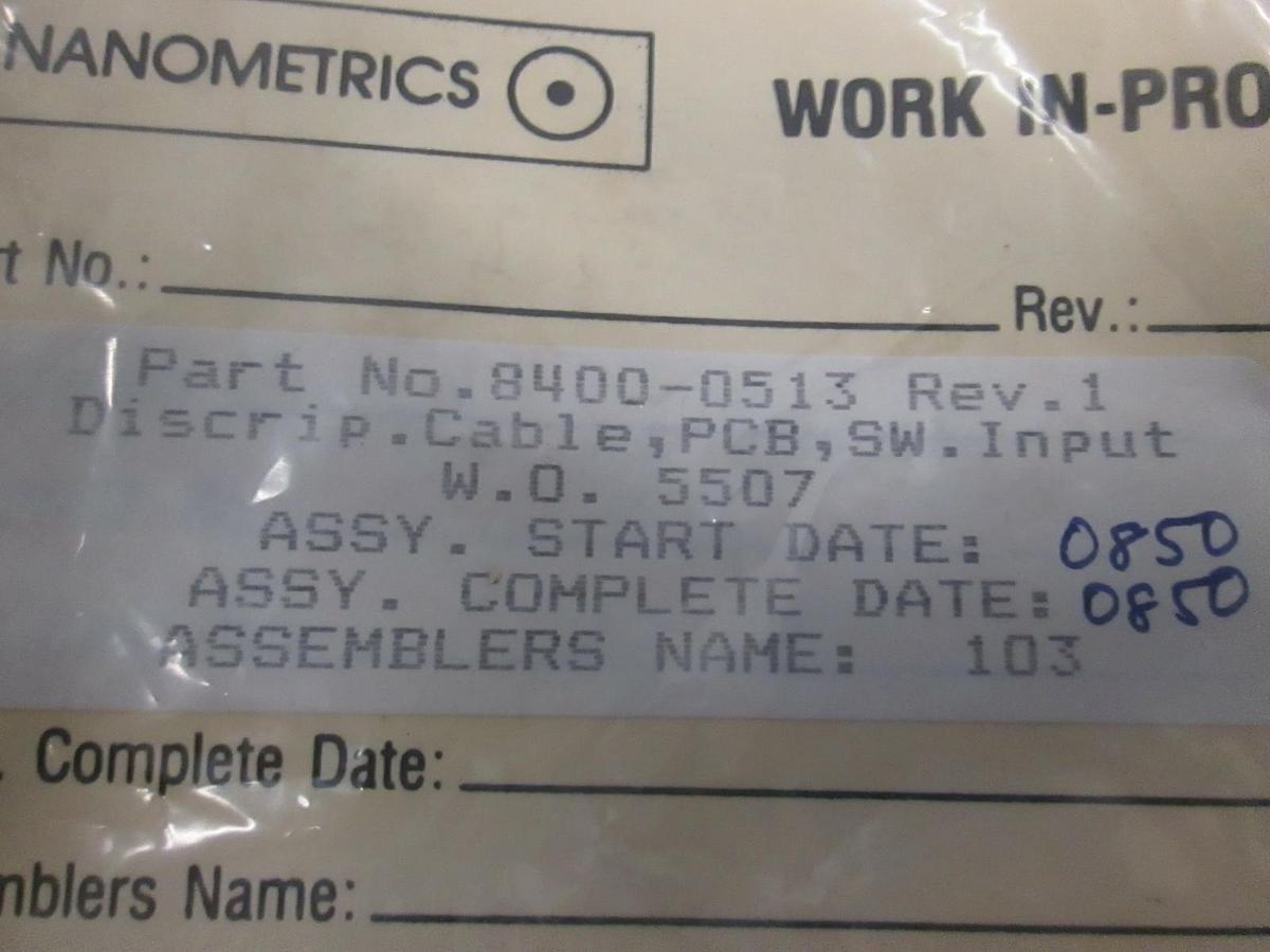 Used Nanometric Cable,PCB, SW. Input, 8400-0513, Used