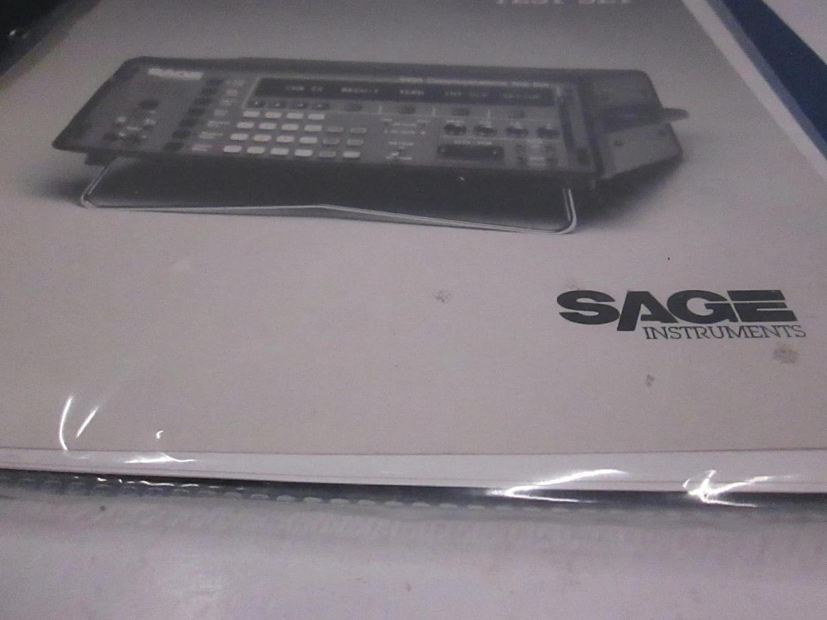 Used Sage 930A Communications Test Set Operating Manual, Used