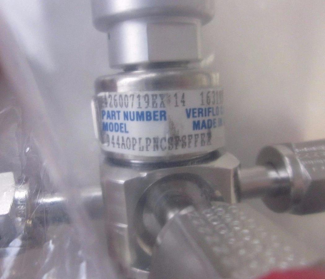 Used WJ Parker Veriflo 944AOPLPNCSFSFFEX, Double Actuator, 3 Way Diaphragm Valve