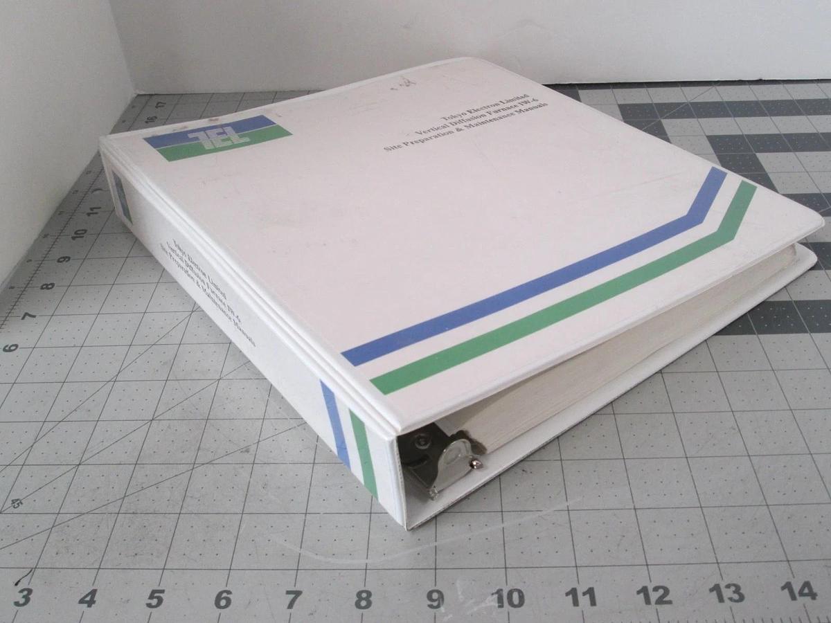 Used TEL Tokyo, IW-6, Site Preparation & Maintenance Manuals, Used