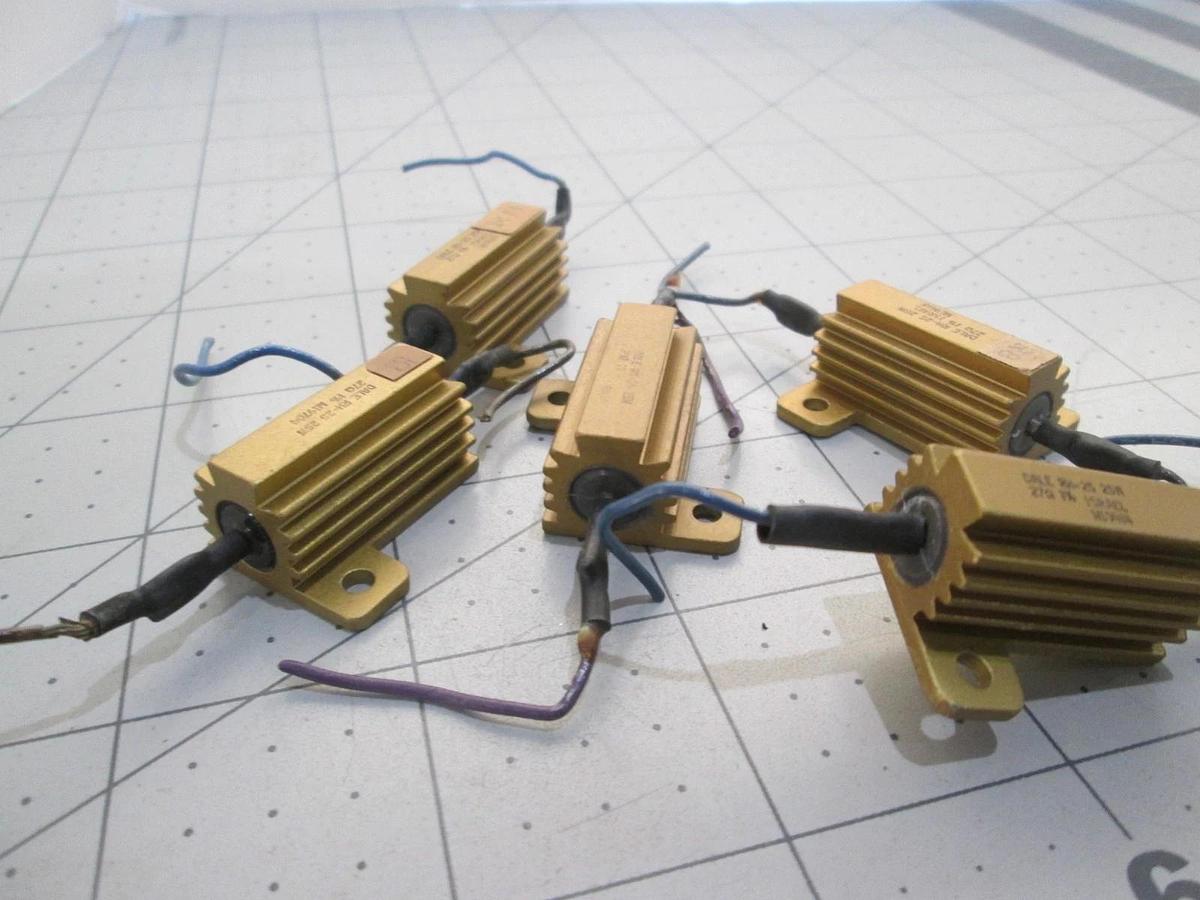 Used Dale, RH-25, 25W, 1% Resistor, Used, Lot of 5