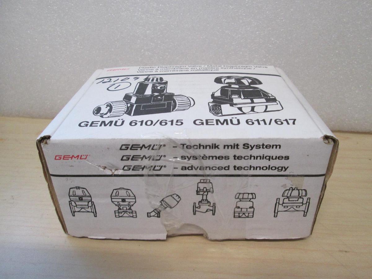GEMU, ID-CH-88086060, Pneumatic N.O Diaphragm Valve, PST 4-6 Bar, New