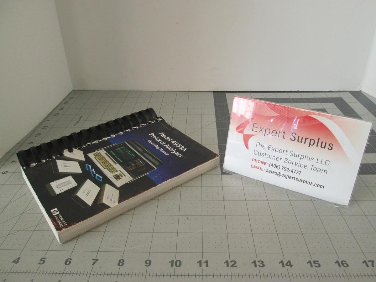 Used Hewlett Packard, Model 4953A Protocol Analyzer, Operating Manual, Used