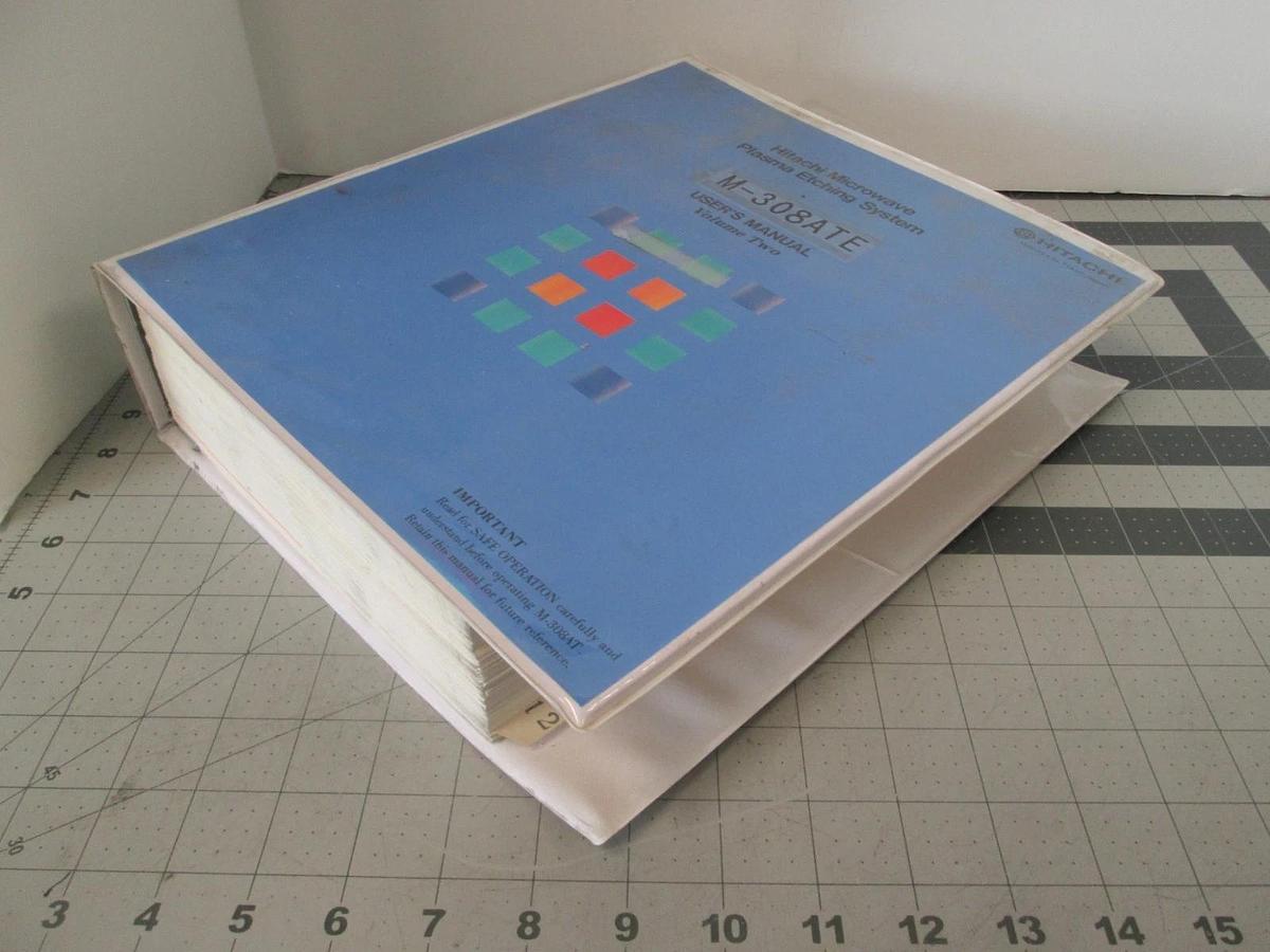 Used Hitachi, M-308ATE, Plasma Etching System, User's Manual Volume Two, Used
