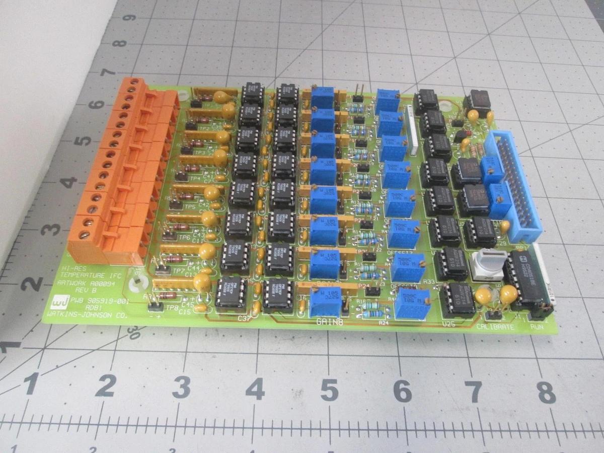 Watkins Johnson, 905920-002, Temperature Resolution Interface, PCB Assy, New