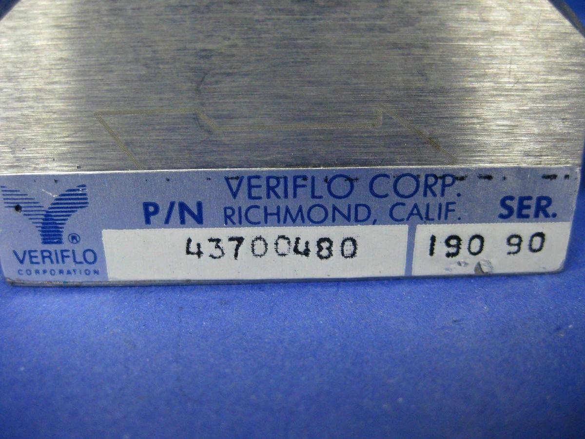 Used Veriflo 43700480 High Flow Valve Assy, 1/2" Compression x 1/2" FVCR, 250 psi, Us