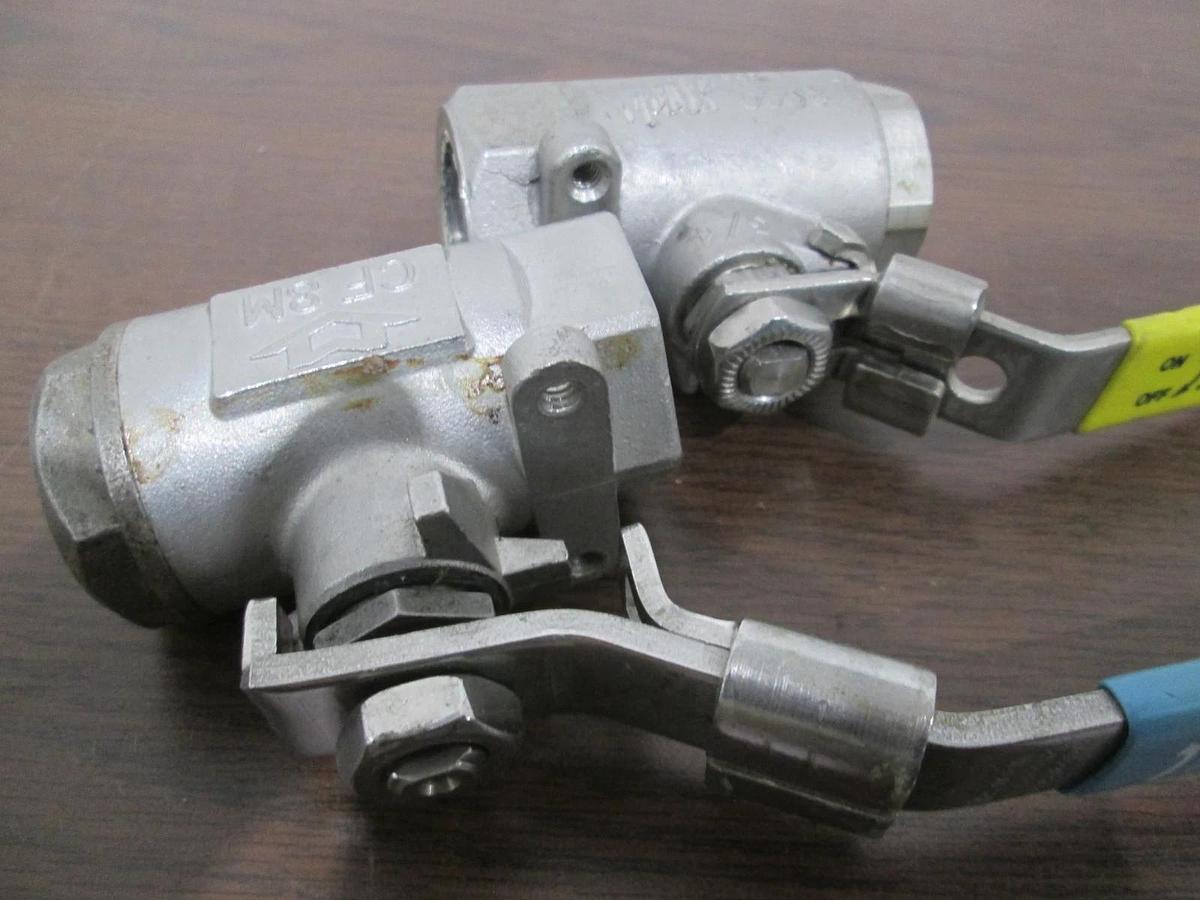 Used Apollo/Milwaukee, CF8M, 3/4", 2000 WOG, Ball Valve, Used, Lot of 2