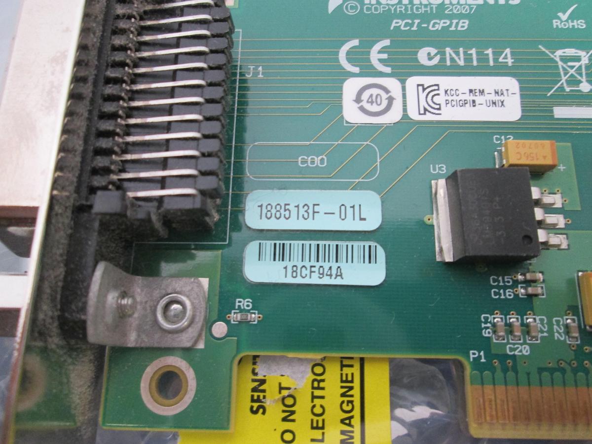 Used National Instruments PCI-GPIB IEEE 488.2 Data Acquisition Card 188513F-01L