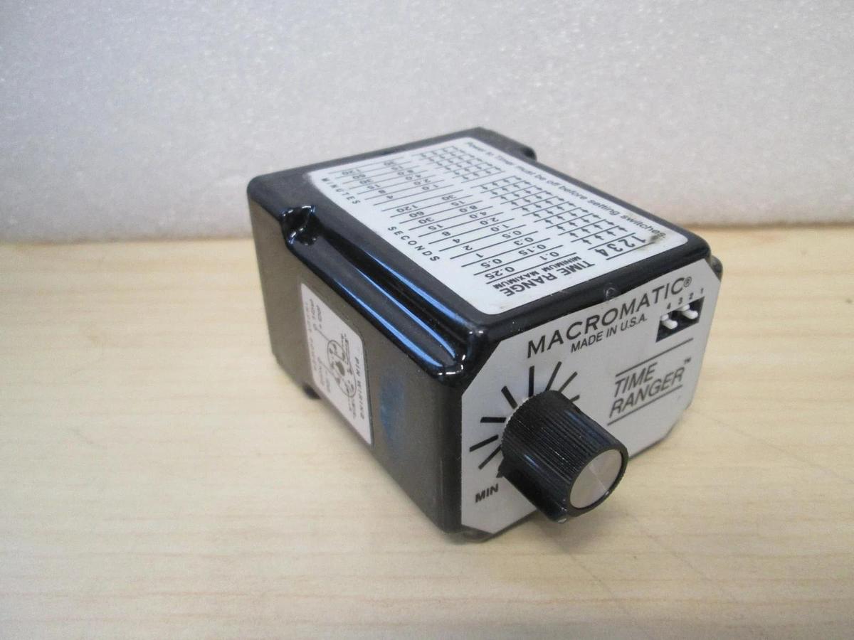 Used Macromatic, SS-60222, Time Ranger Relay, 120VAC/DC, Used